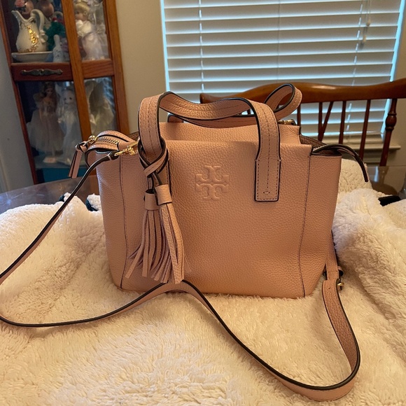 Tory Burch Handbags - Tory Burch Thea Mini Slouchy Satchel (Dusty Rose)